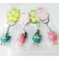 2015 popular owl pvc keyring , custom soft pvc cartoon rubber keyring